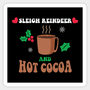 Sleigh Reindeer and Hot Cocoa Sticker